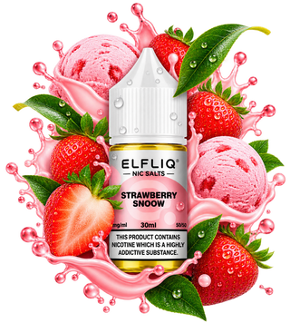 eliq 30ml strawberry snoow (полуничне морозиво) elf-liq22 фото
