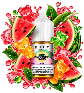 eliq 30ml sour watermelon gummy(кислий кавун жуйка) elf-liq17 фото